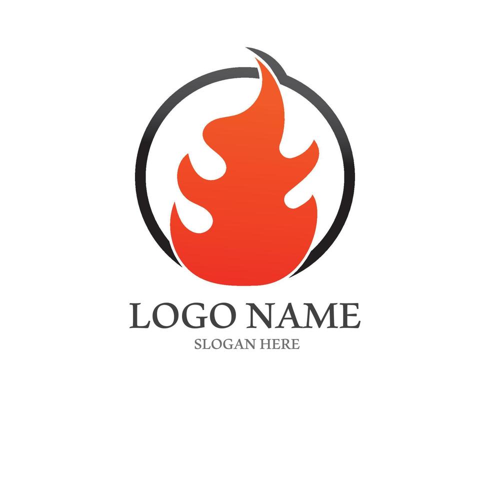 flameante fuego, ascuas, bola de fuego logo y símbolo vector imagen. con modelo ilustración edición.