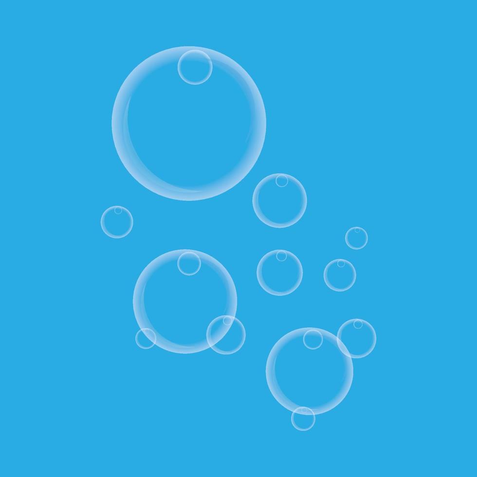 Natural realistic bubble design template vector