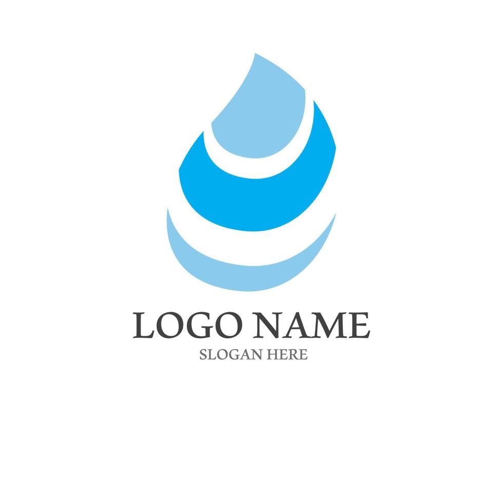 Water drop logo, a logo with a concept style vector illustration template on a white isolated background.