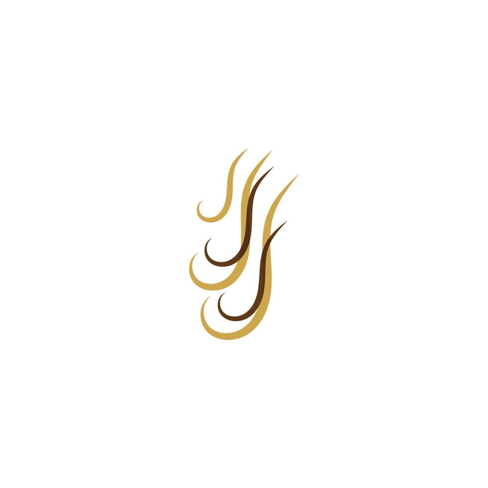 hairstyle wave vector illustration template