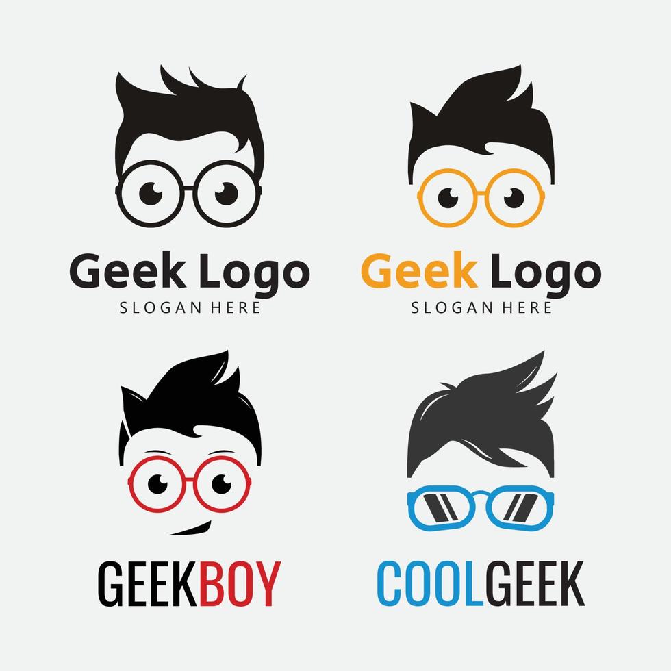 Geek Logo Template Vector Illustration.