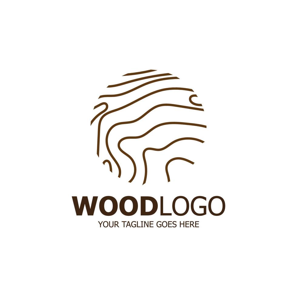 wood logo based design vector template