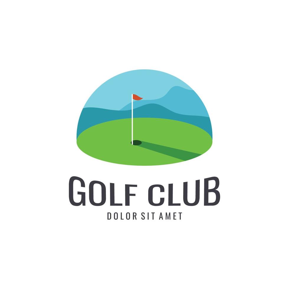 golf vector logo modelo. golf campeonato icono.