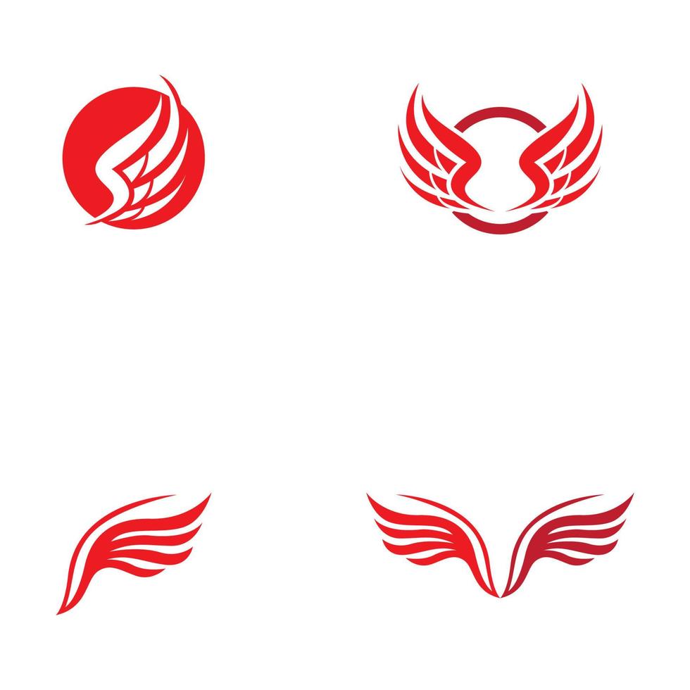 Minimalist bird wings logo. Easy editing of template vector illustration.