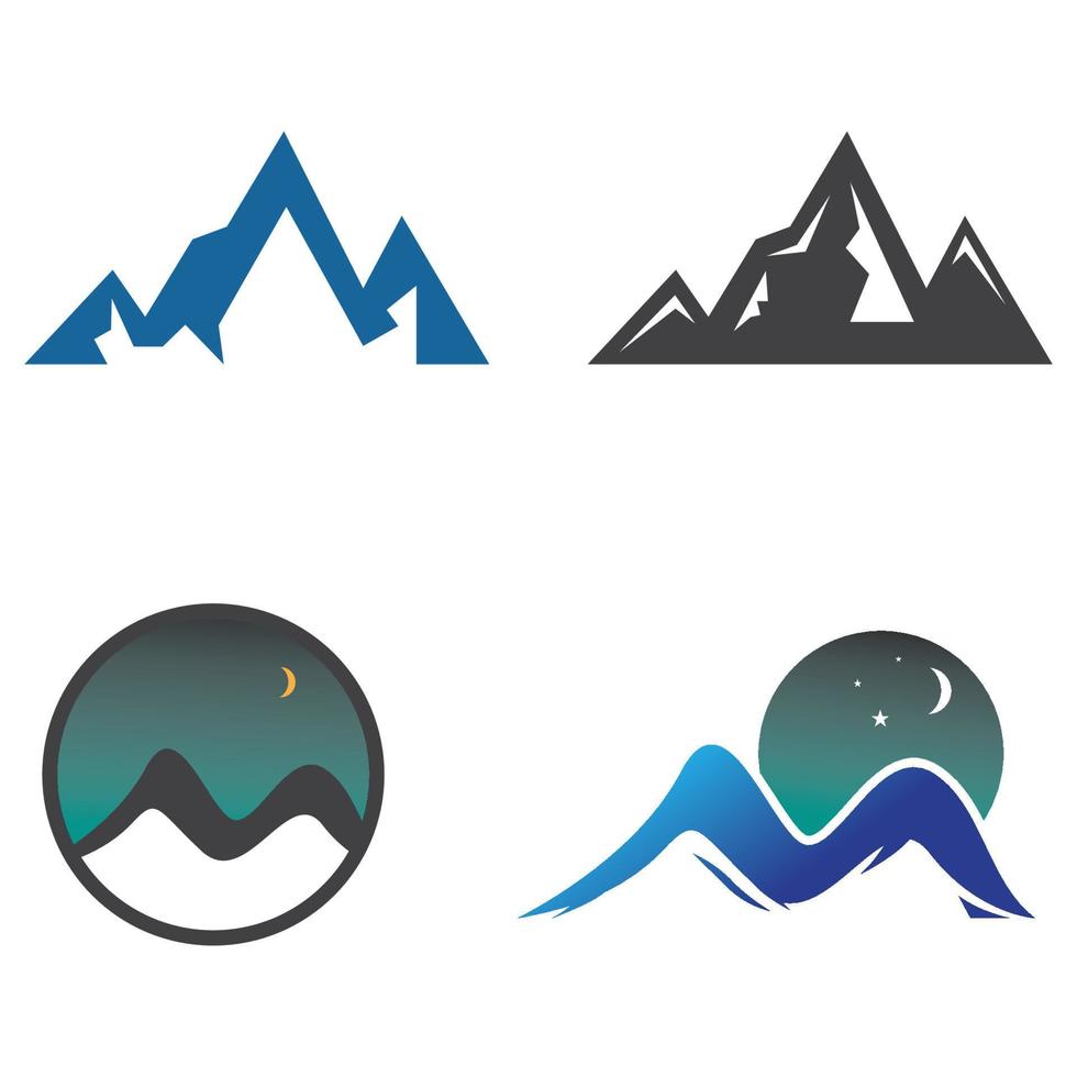 logotipo de icono de montaña vector