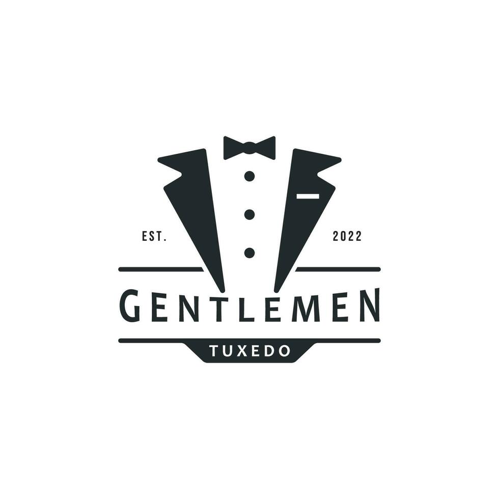 Tuxedo Suit Logo Template with Bow Tie For Men's Fashion. 21872394 ...