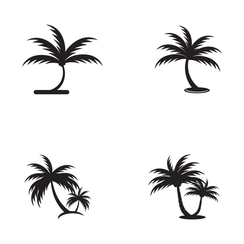 plantilla de logotipo de verano de palmera vector