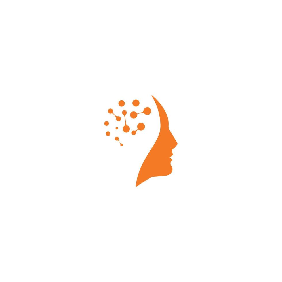 nerve cell logo or neuron logo with vector template