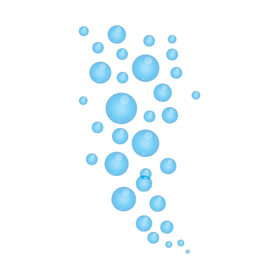 Natural realistic bubble design template vector