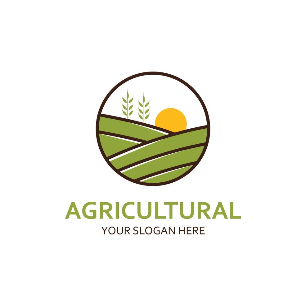 Landscape Farmland Logo Template vector