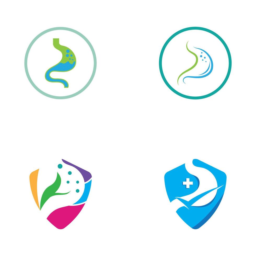 stomach care icon designs vector