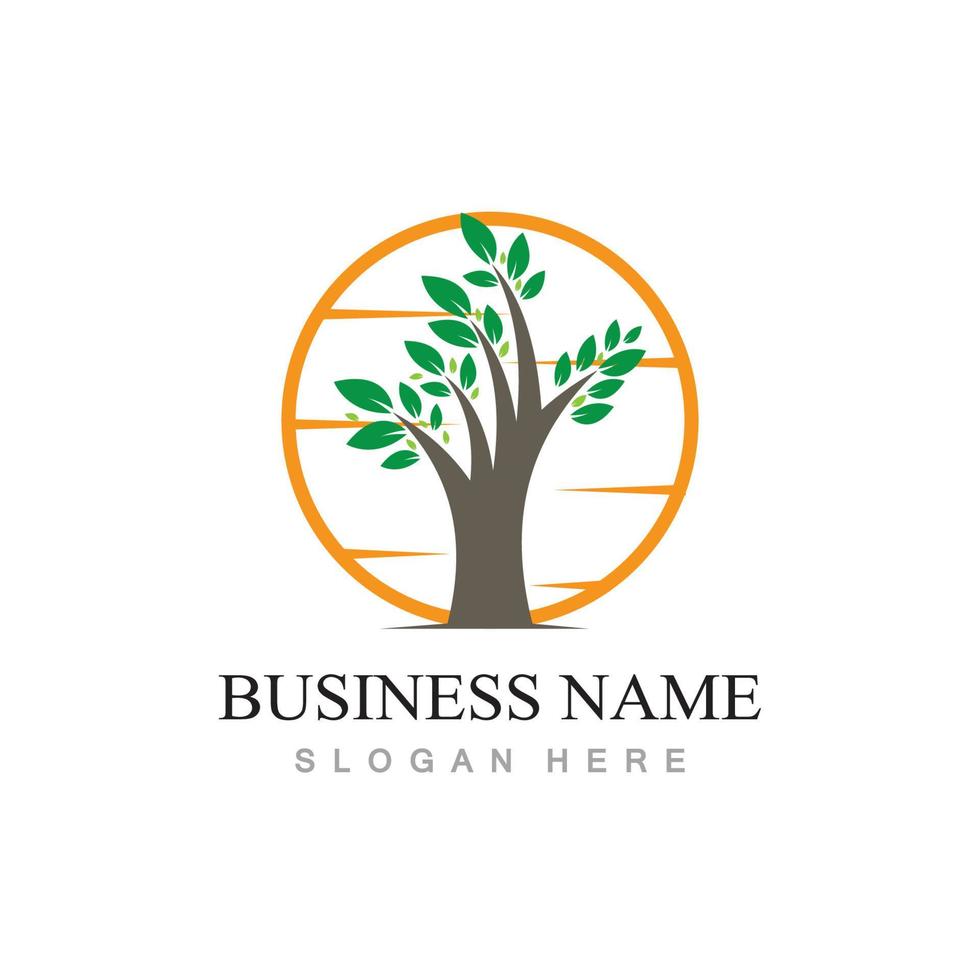 tree logo design with template vector concept