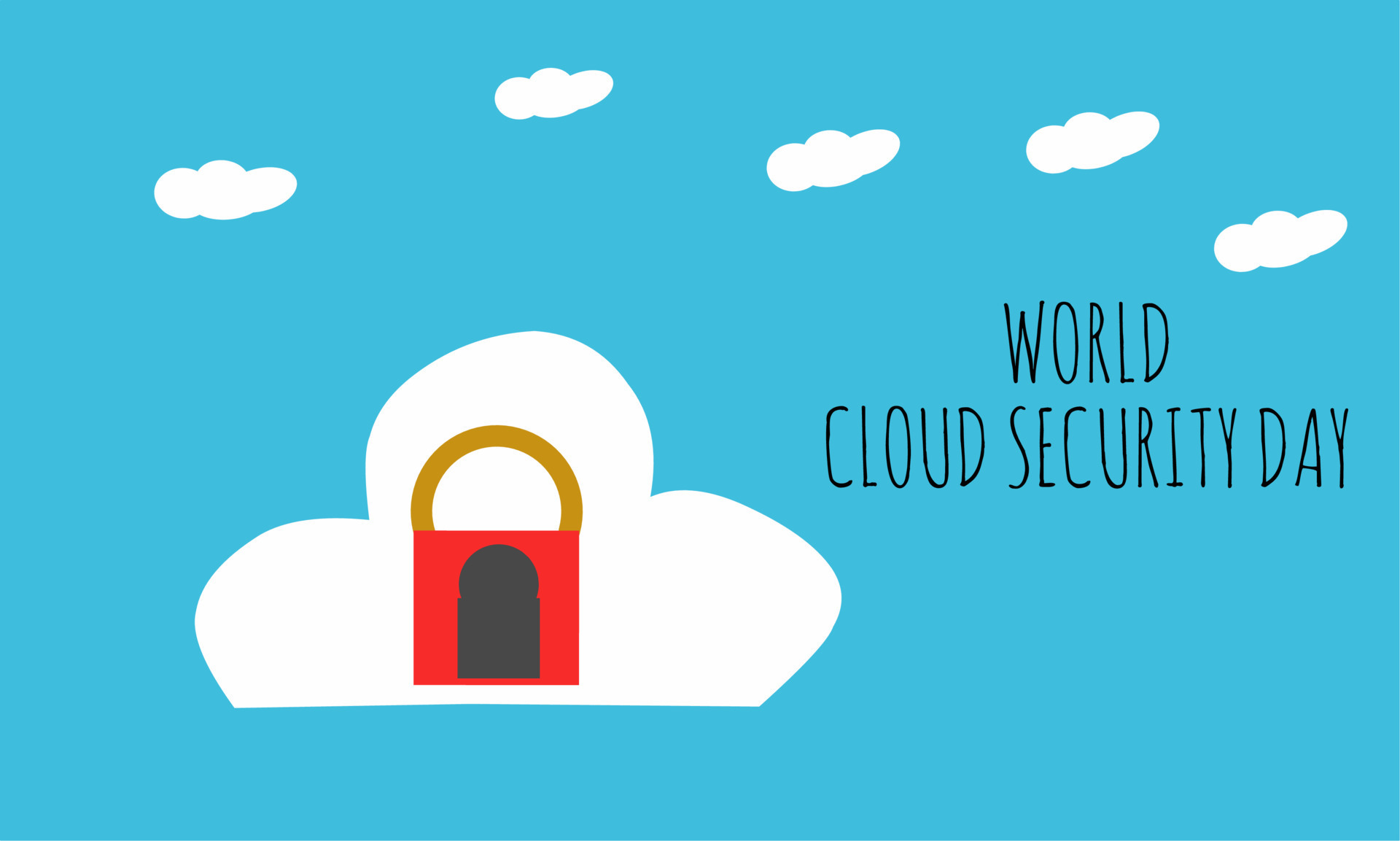 Vector graphic of world cloud security day day for world cloud security