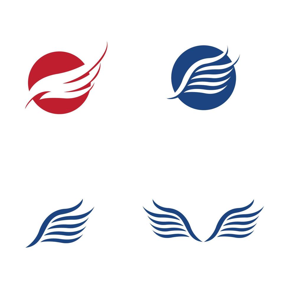 Minimalist bird wings logo. Easy editing of template vector illustration.