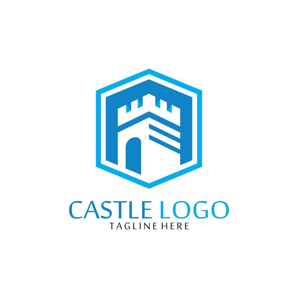 vector castle logo icon template