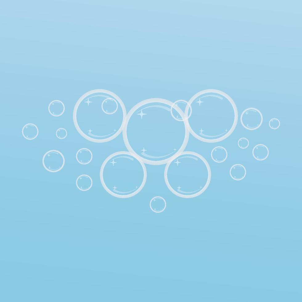 Natural realistic bubble design template vector