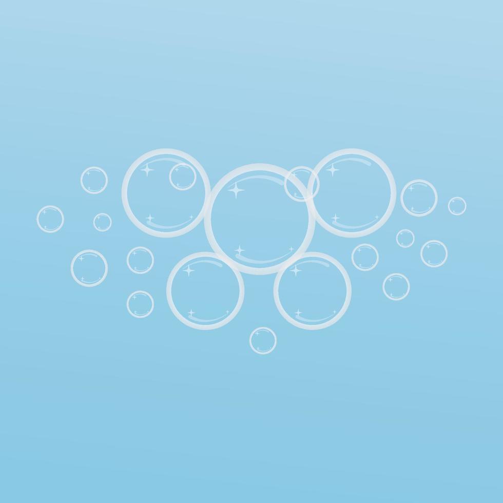 Natural realistic bubble design template vector