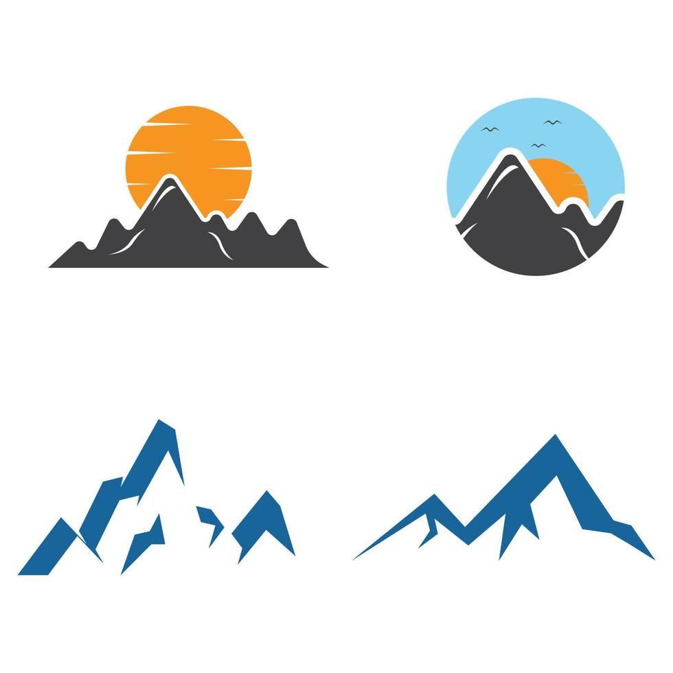 logotipo de icono de montaña vector