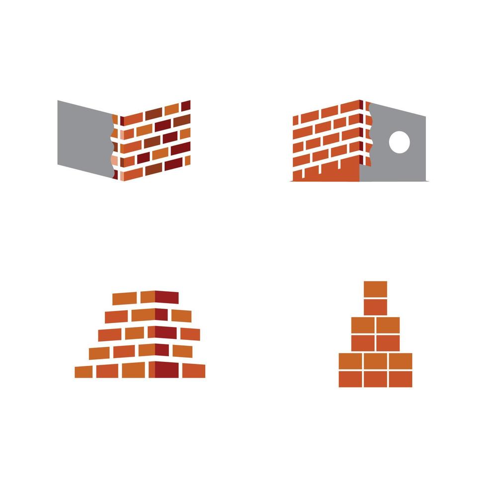 Brick wall icon vector