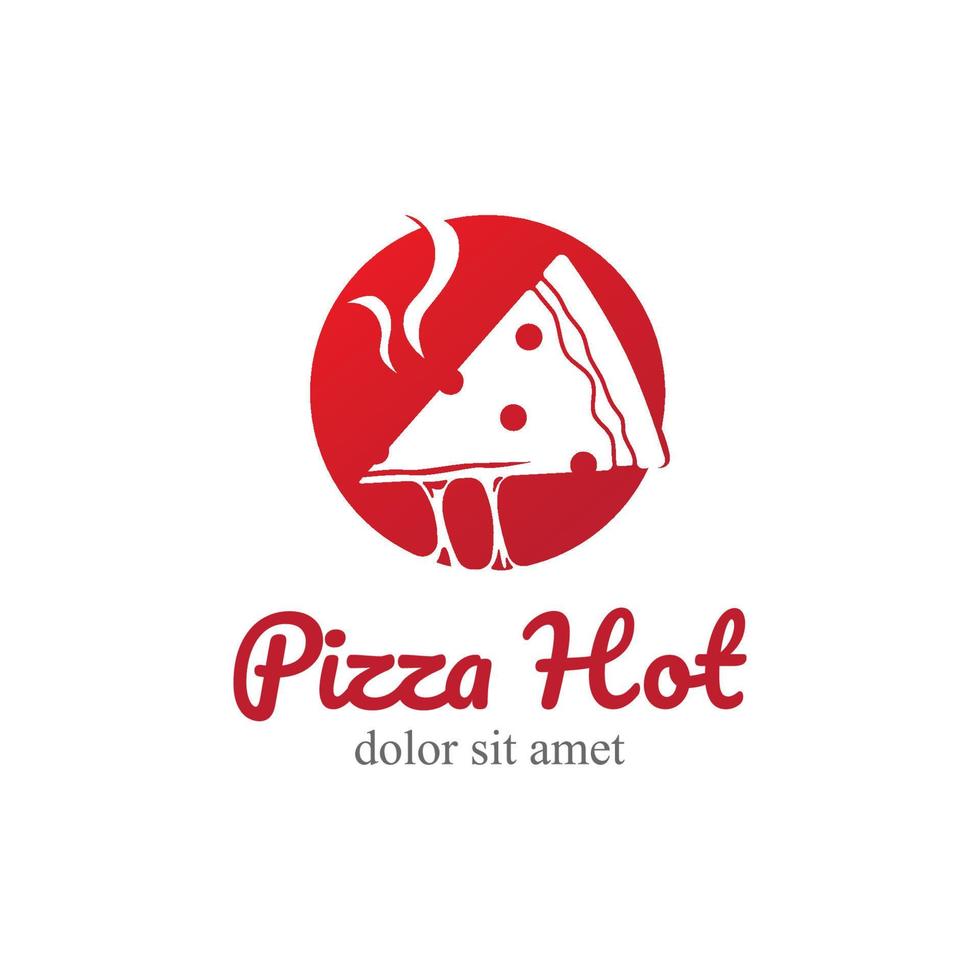 logo modelo para comida o Pizza restaurante. vector