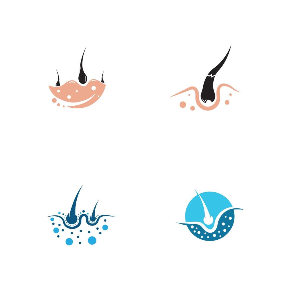 hair care logo with vector illustration template