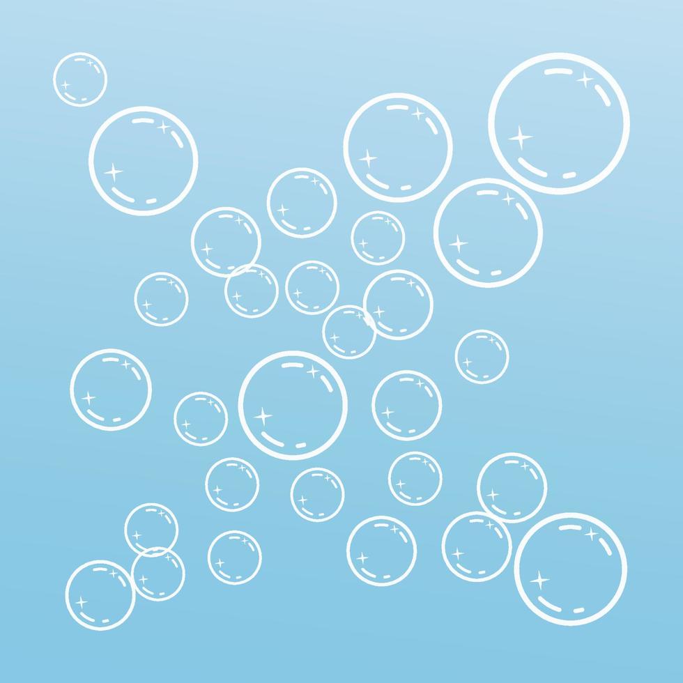 Natural realistic bubble design template vector