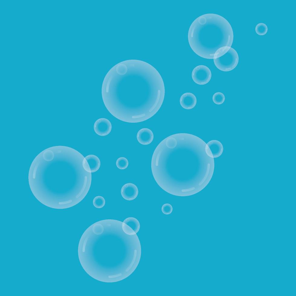 Natural realistic bubble design template vector
