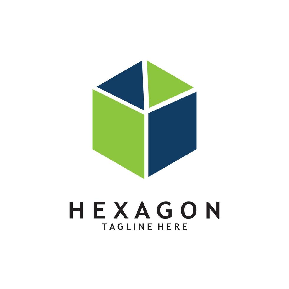 resumen hexágono logo vector ilustración modelo