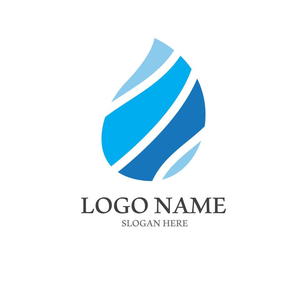 Water drop logo, a logo with a concept style vector illustration template on a white isolated background.