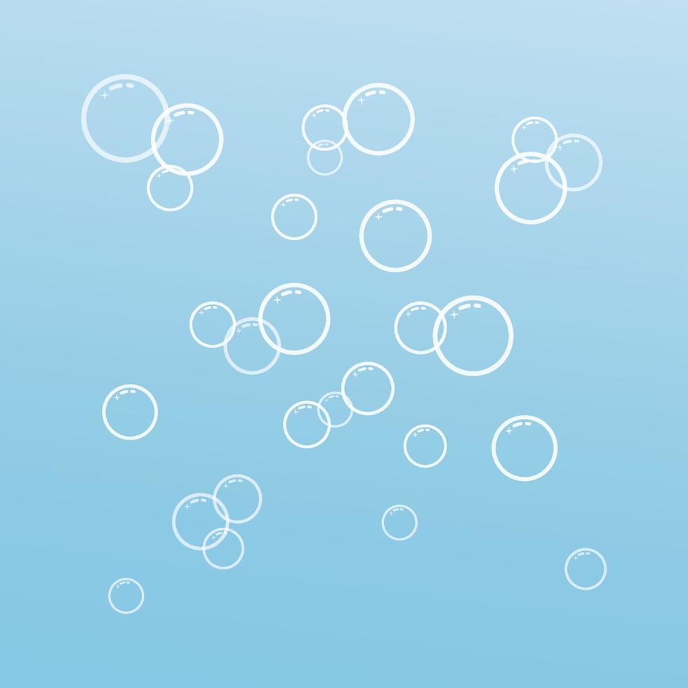 Natural realistic bubble design template vector