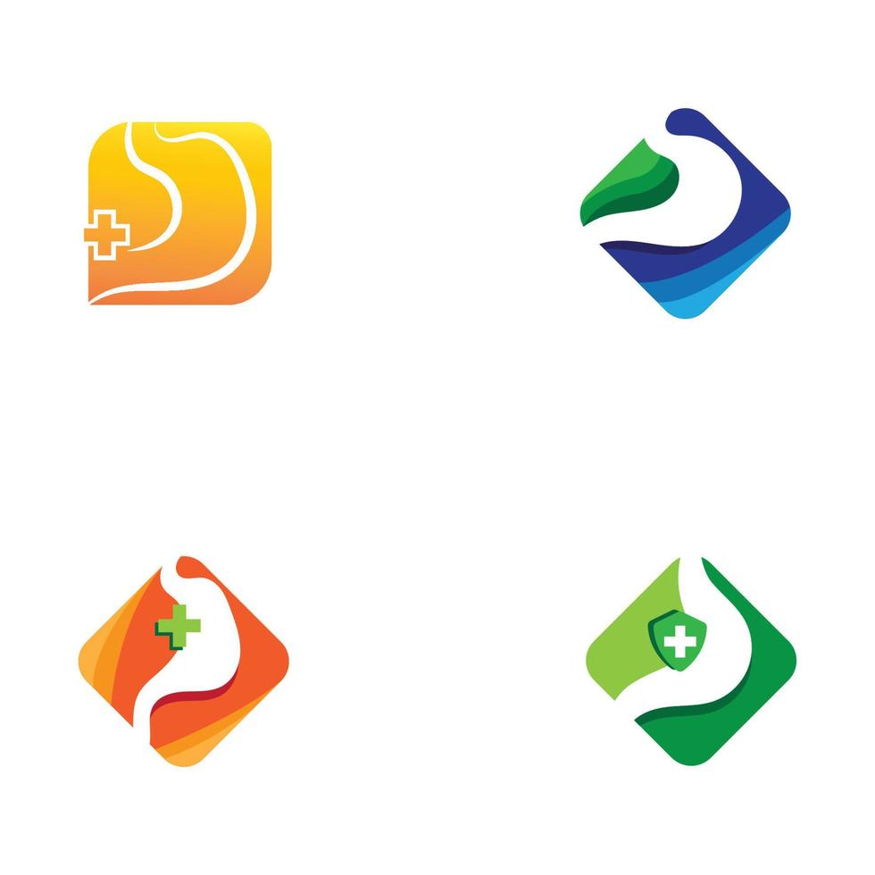 stomach care icon designs vector
