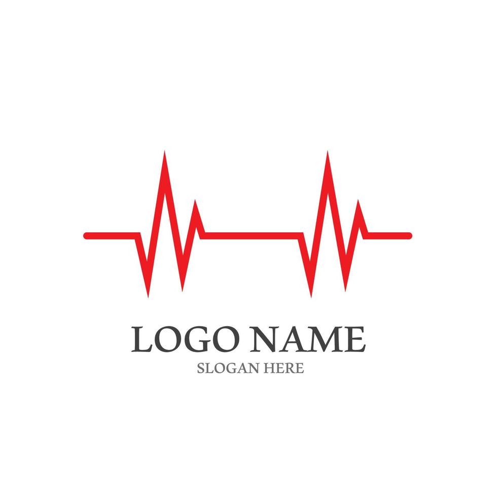 Heart beat logo or pulse line logo for medical medicine with modern vector illustration concept.