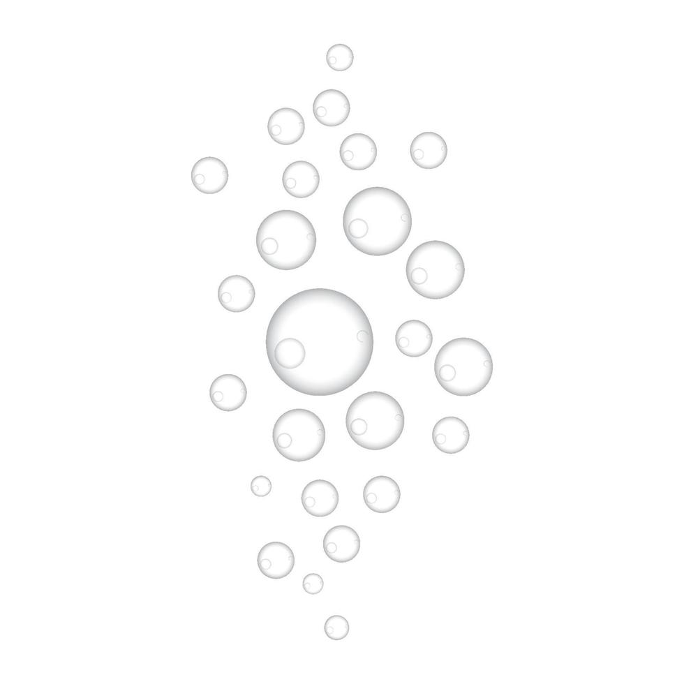 Natural realistic bubble design template vector