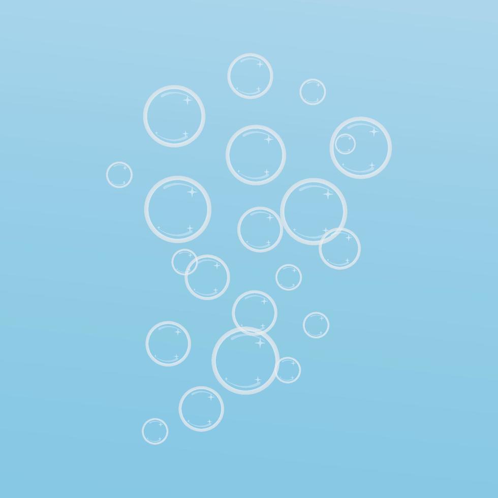 Natural realistic bubble design template vector