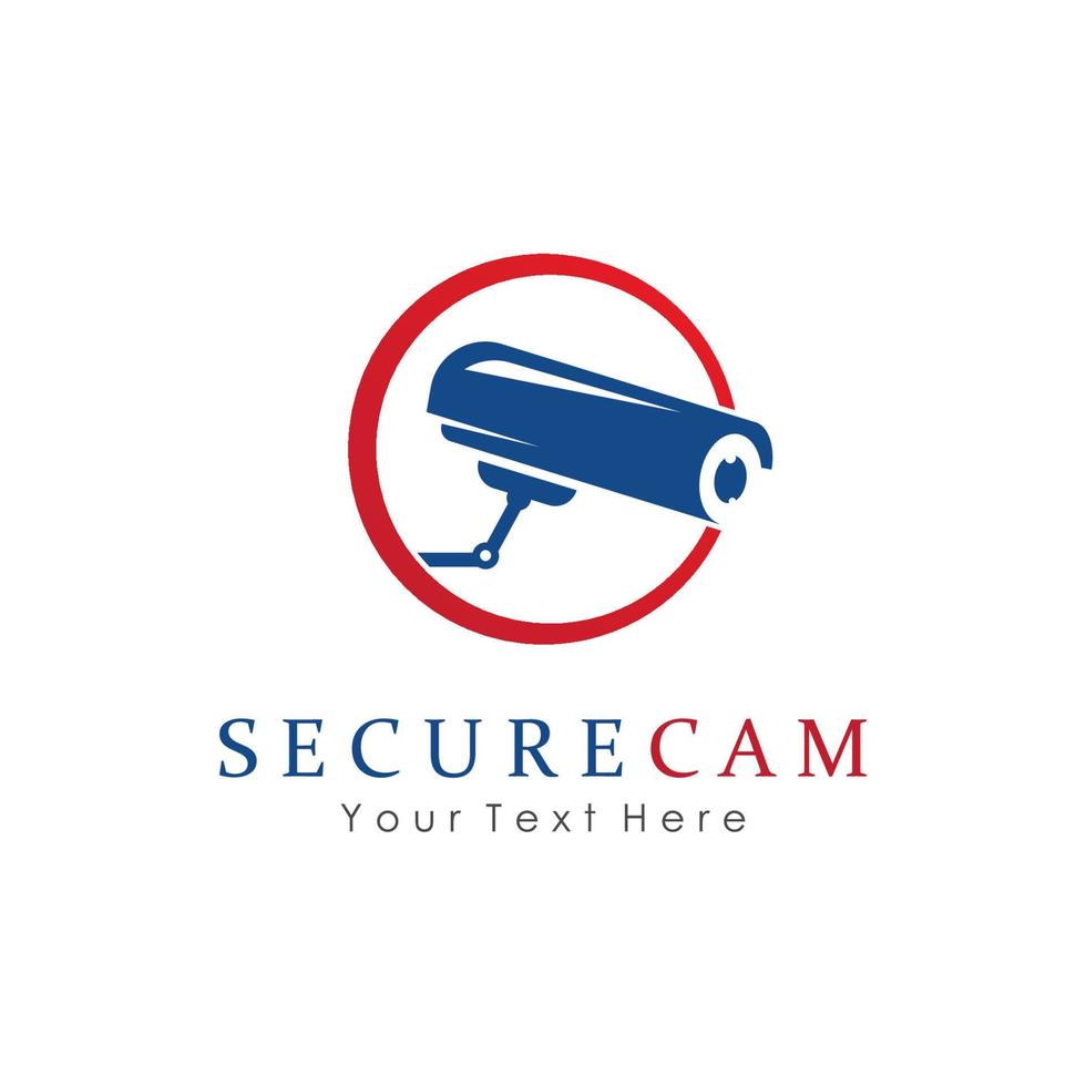 CCTV Technology and Security Logo Template. vector