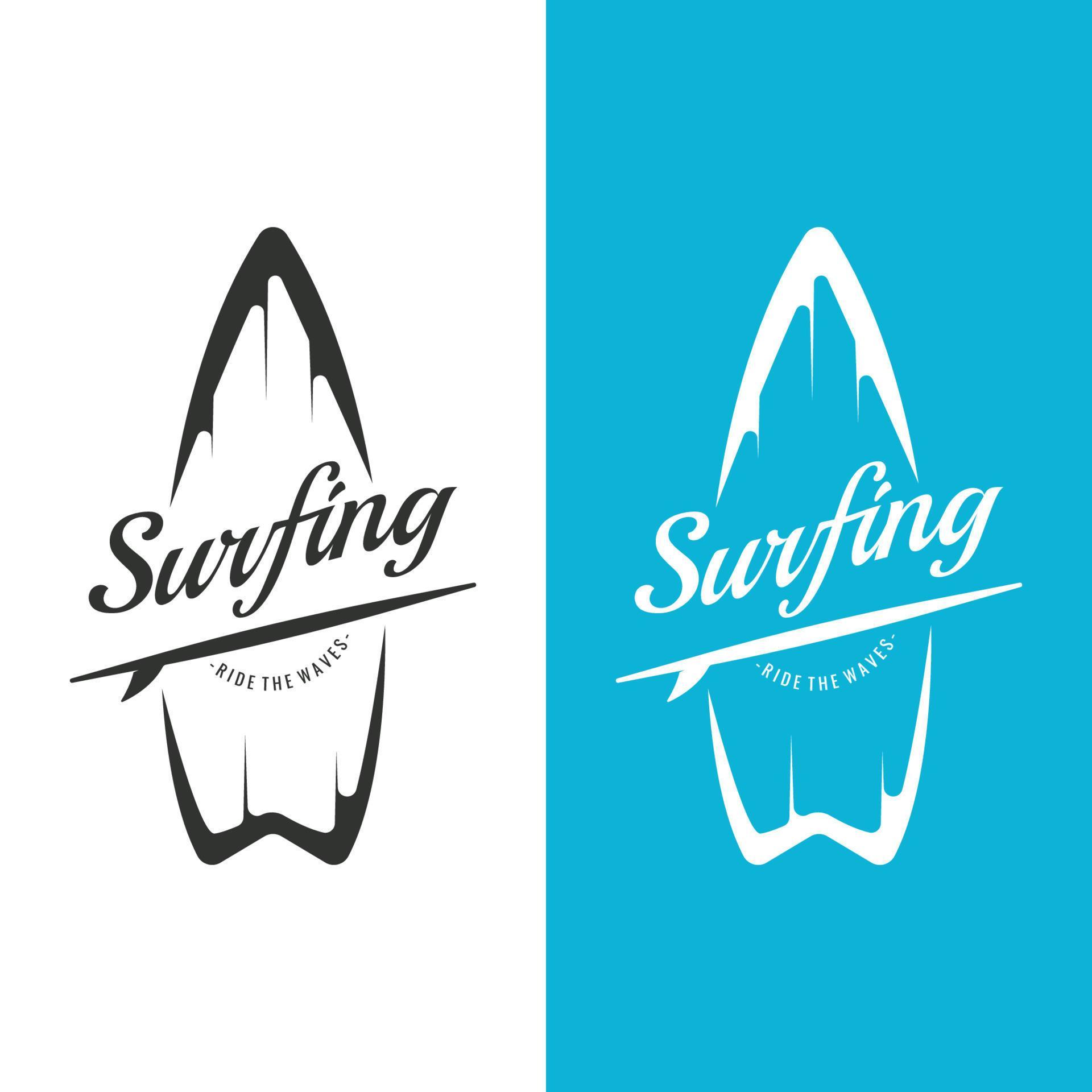 Surfboard Vintage Logo Template. 21872961 Vector Art at Vecteezy