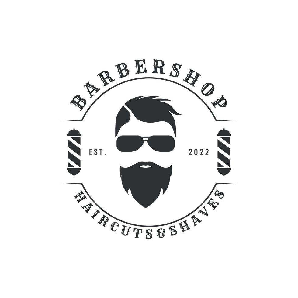 Barber Shop Logo Template. Logo For Barber Shop and Men's Salon. vector