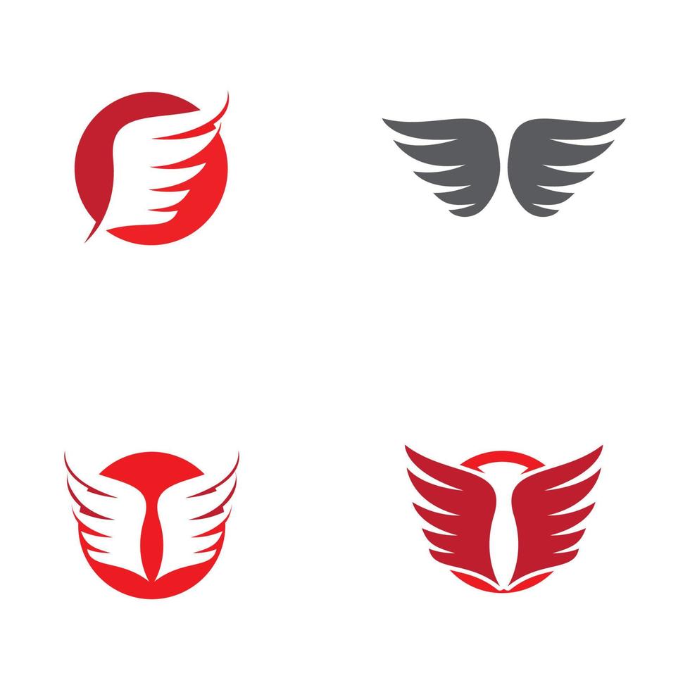 Minimalist bird wings logo. Easy editing of template vector illustration.