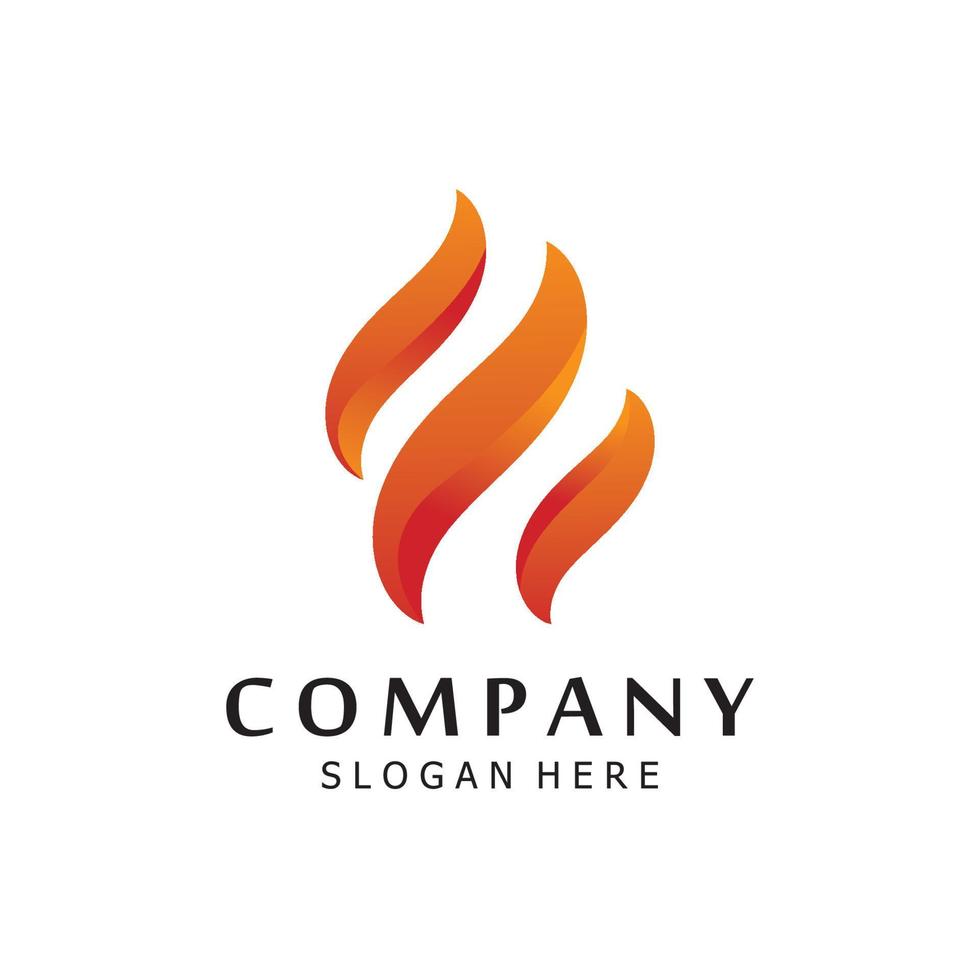 blazing fire, embers, fireball logo and symbol vector image. with template illustration editing.