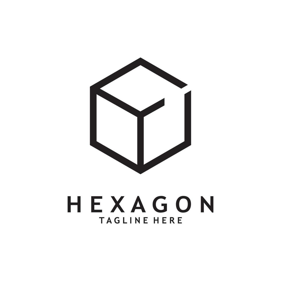 abstract hexagon logo vector illustration template