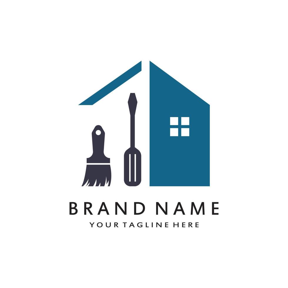 vector logo design illustration construction, home improvement and building logo design template