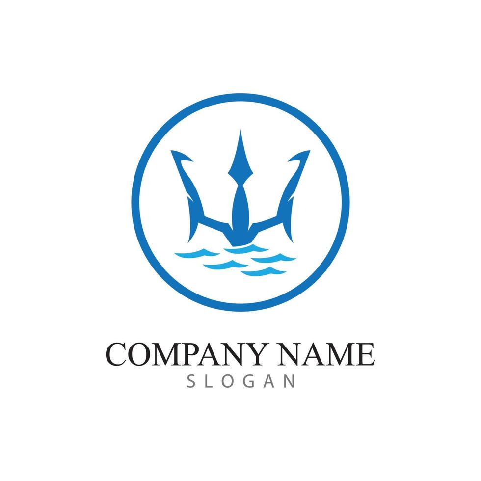 Trident Logo Template vector icon