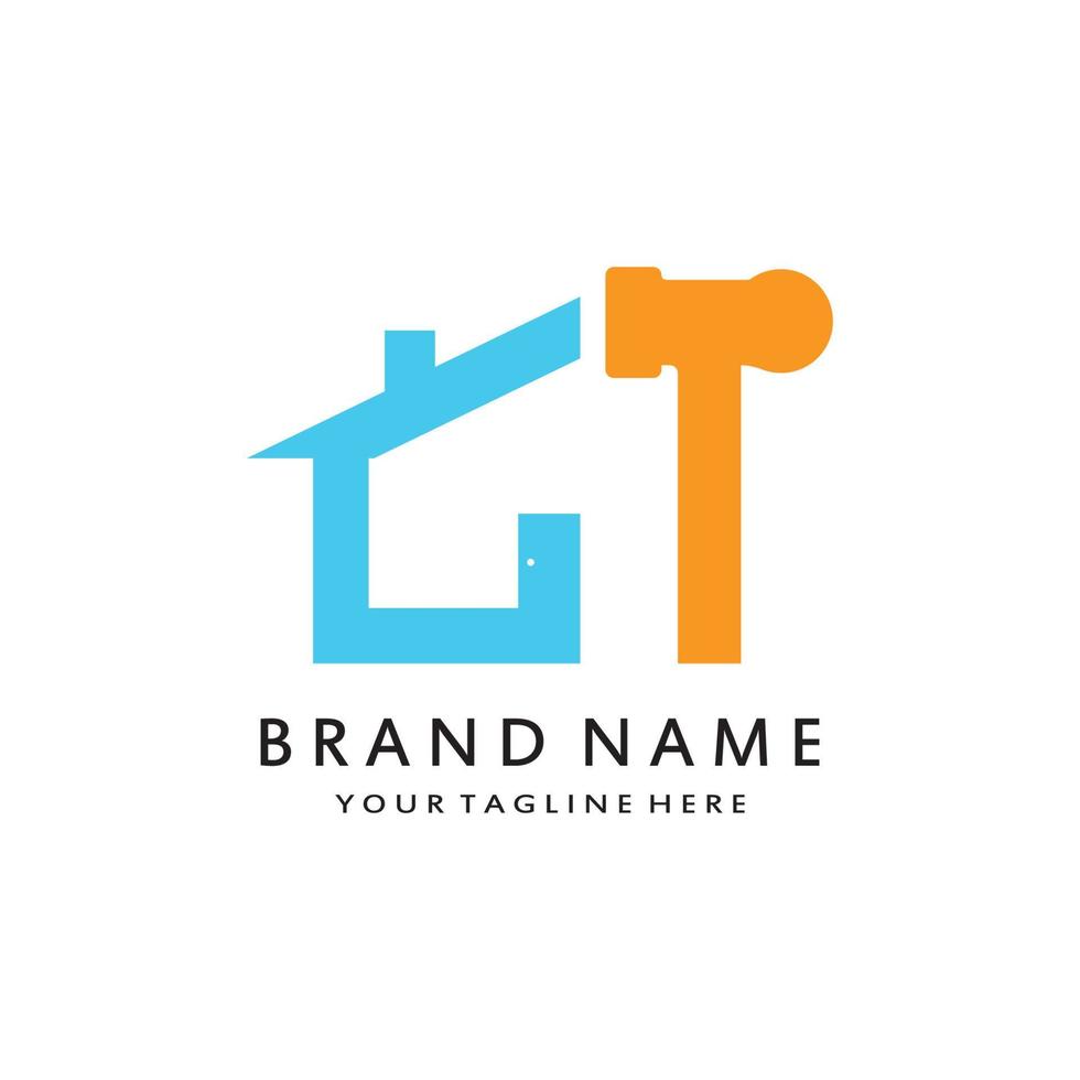 vector logo design illustration construction, home improvement and building logo design template