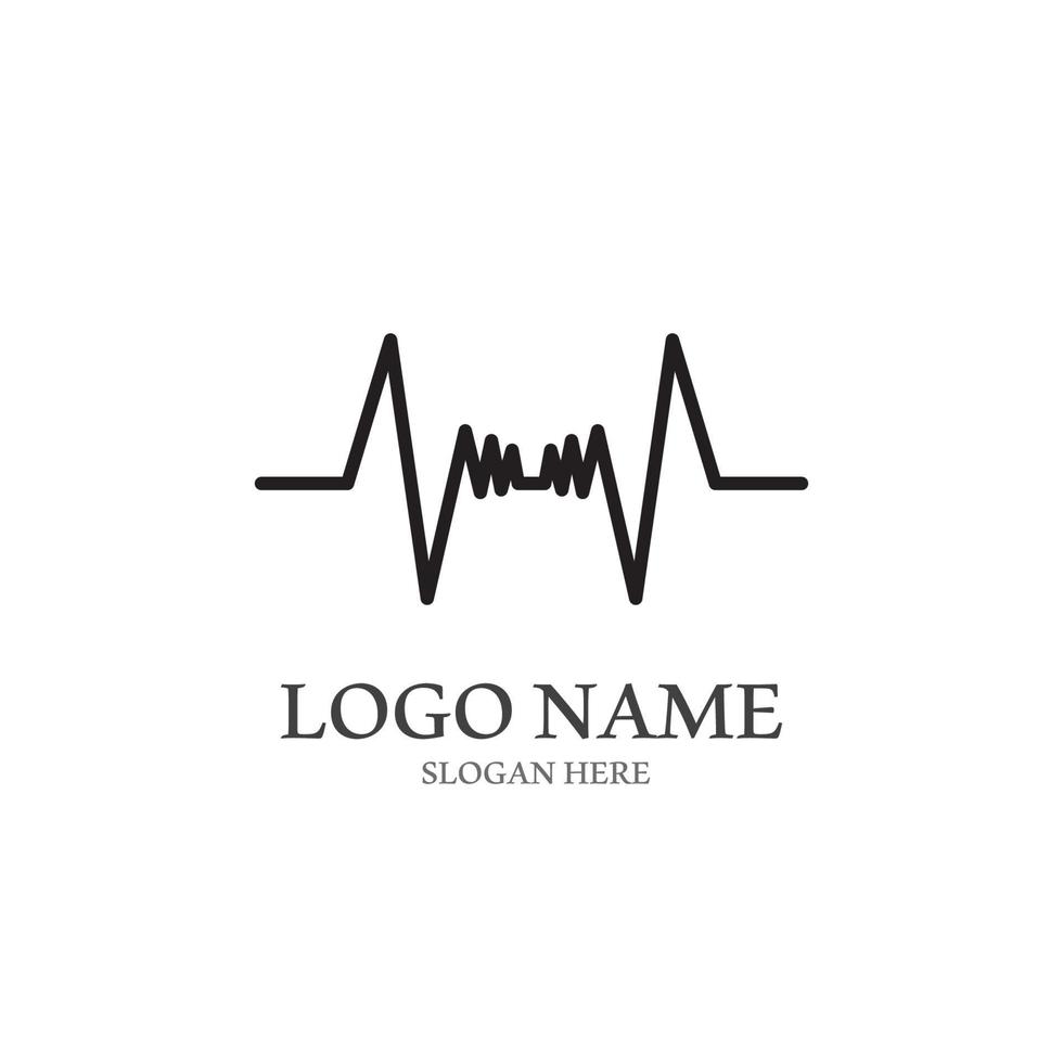 Heart beat logo or pulse line logo for medical medicine with modern vector illustration concept.