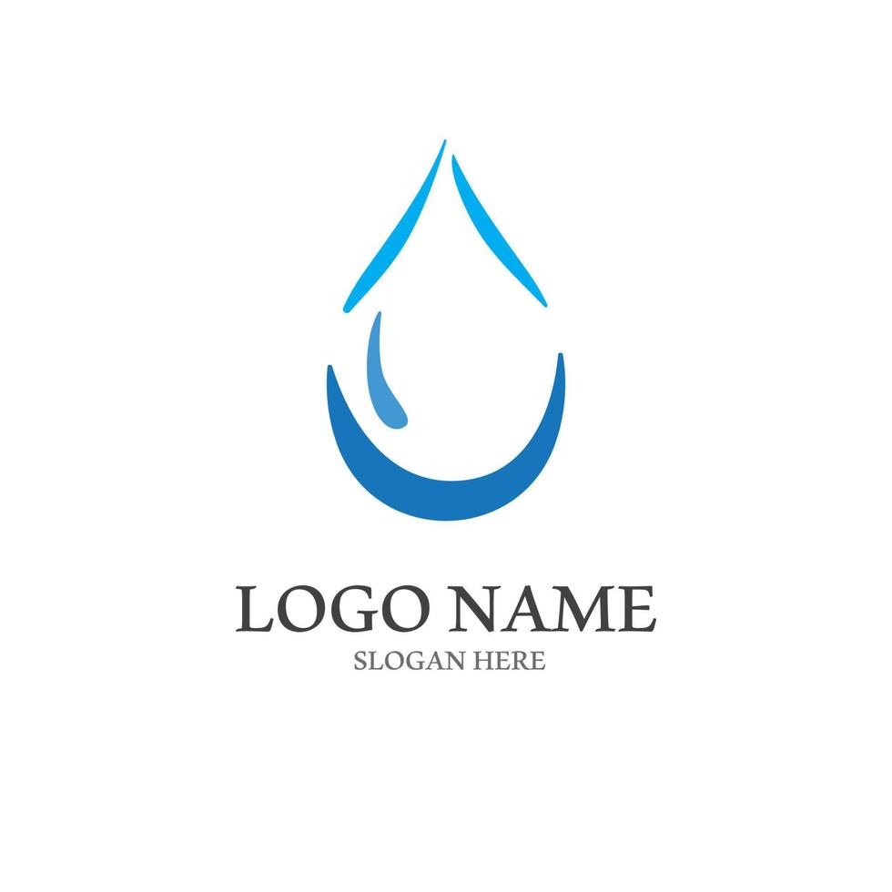 Water drop logo, a logo with a concept style vector illustration template on a white isolated background.