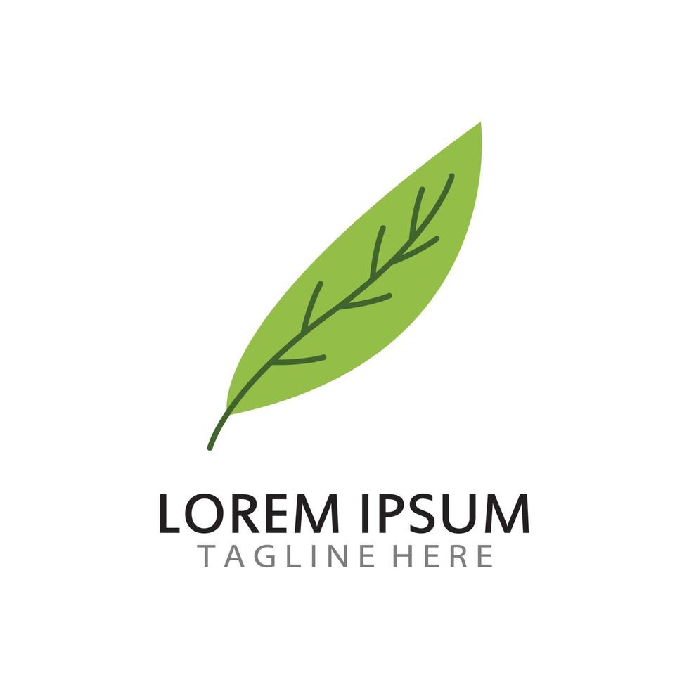 natural green leaf logo icon template vector