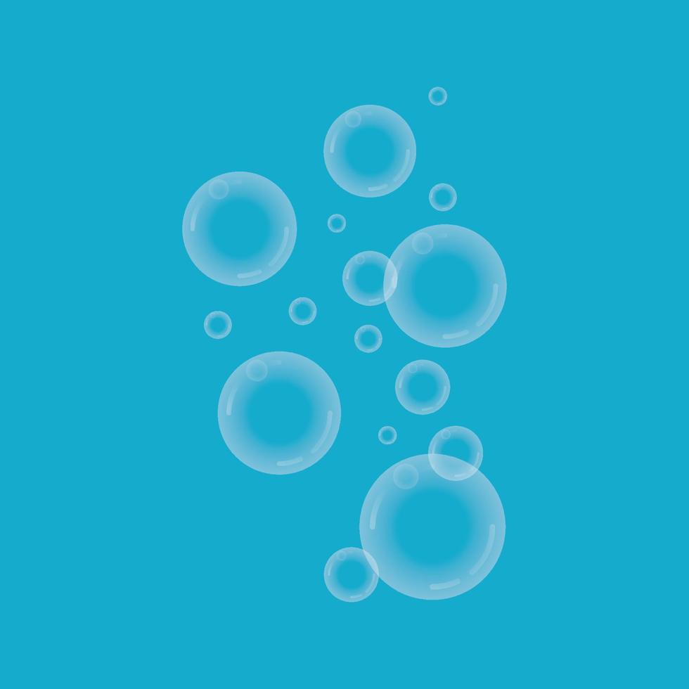 Natural realistic bubble design template vector