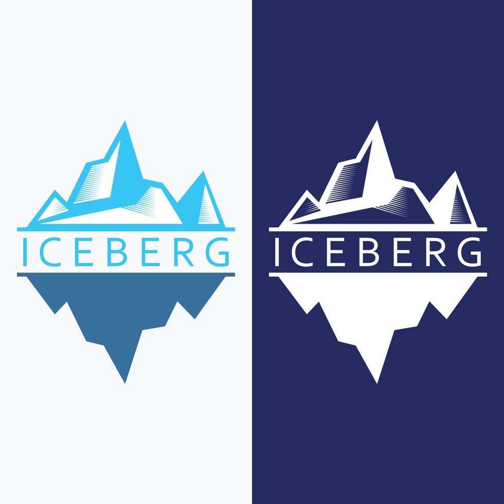 iceberg resumen logo modelo. vector