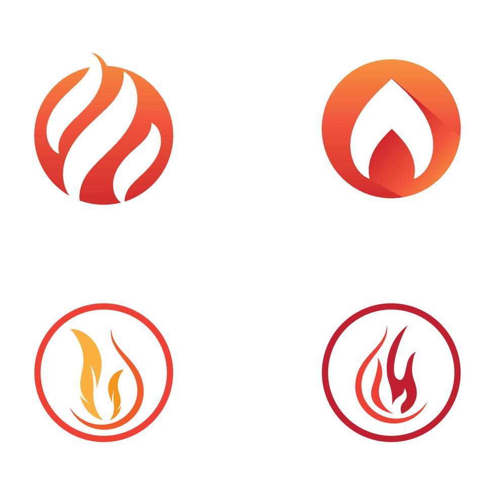 blazing fire, embers, fireball logo and symbol vector image. with template illustration editing.