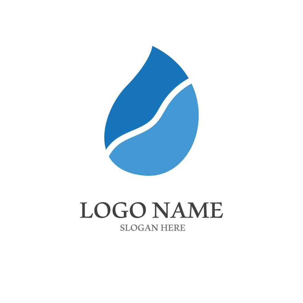 Water drop logo, a logo with a concept style vector illustration template on a white isolated background.